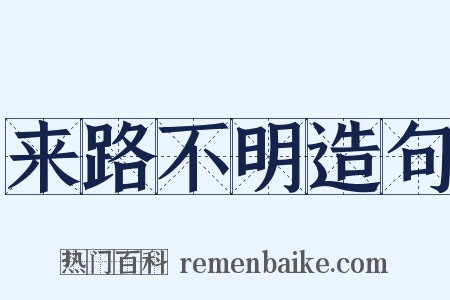 来路不明造句是什么意思的图片